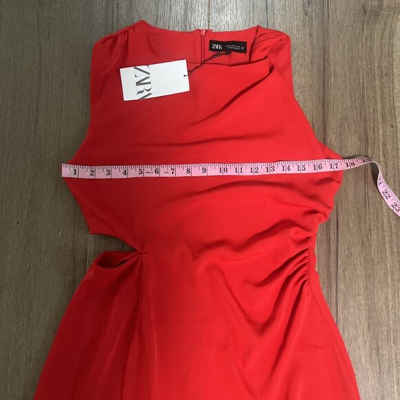 NWOT Zara Women's Cut Out Midi Dress - Picture 5 of 6
